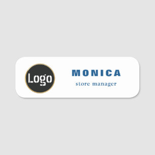 Magnetic Company Logo Employee Name and Job Title  Tag