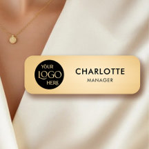 Magnetic Company Logo Employee Name Job Title  