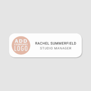 Magnetic Company Logo Employee Name Tag