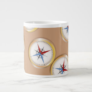 Magnetic Compass pattern Large Coffee Mug