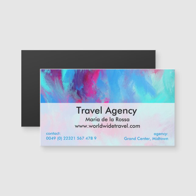 Magnetic Contemporary Business Cards (Front/Back)