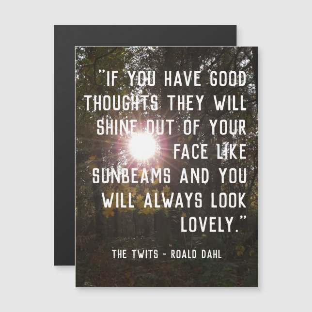 Magnetic Customizable Uplifting Quote - Roald Dahl (Front/Back)