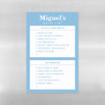 Magnetic Dry Erase Kids AM PM Task Check List Magnetic Dry Erase Sheet<br><div class="desc">Magnetic dry erase sheet with a simple blue chore and responsibility tracker checklist chart for kids, divided into 2 sections for easy reading for morning and afternoon or evening routines makes it easy for young children to read and less overwhelming than one long list. You can change the titles of...</div>