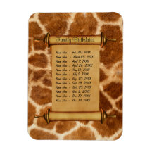 Magnetic Family Birthday Reminder - Customise