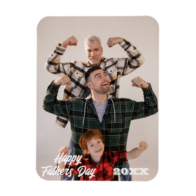 Magnetic Family Photo Frames | Father's Day Photo Magnet (Vertical)