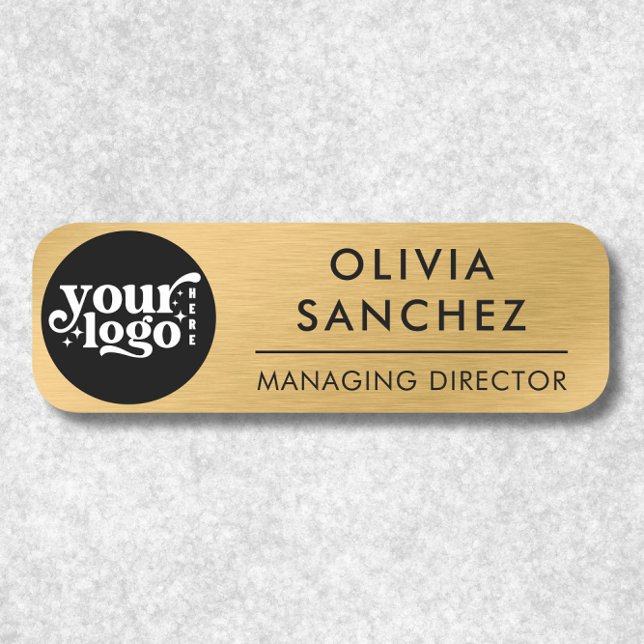 Magnetic Faux Gold Employee Name Tag (Magnetic Faux Gold Employee Name Tag)