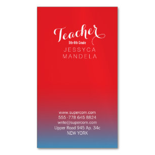 Magnetic for Teachers Magnetic Business Card