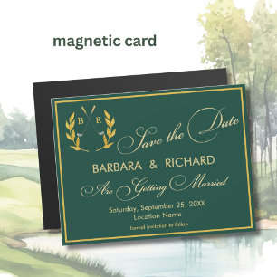 MAGNETIC Golf Theme Monogram Wedding Save the Date