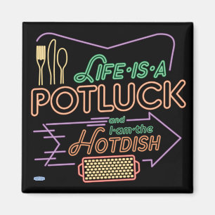 Magnetic Messages "Potluck Hotdish" Magnet