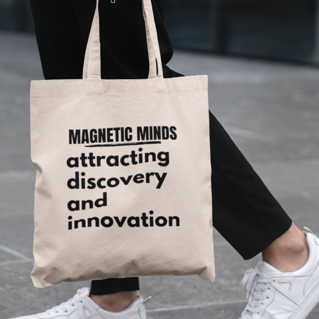 Magnetic Minds Physics Science Teacher Tote Bag (Shop now and inspire the next generation of scientists!)