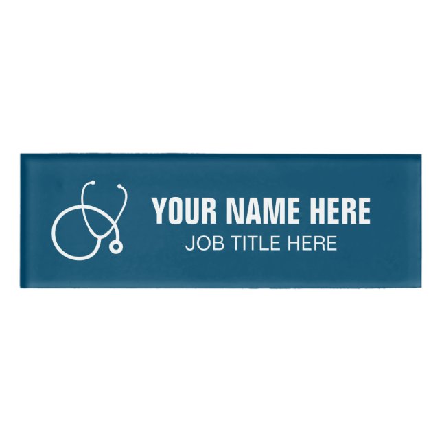 Magnetic name tags for medical doctor or nurse (Front)