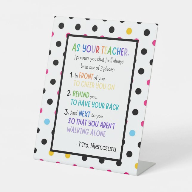 Magnetic Notepad Pedestal Sign (Front)