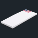 Magnetic Notepad with American Flag - USA<br><div class="desc">USA Flag Magnetic Notepads - United States of America - American Flag - Patriotic - Independence Day - July 4th - Customisable - Choose / Add Your Unique Text / Colour / Image - Make Your Special Gift - Resize and move or remove and add elements / image with customisation...</div>