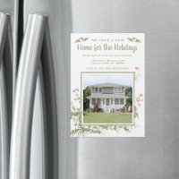 Magnetic Photo Christmas New Address Announcement