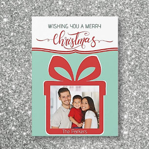 Magnetic! Photo Merry Christmas Flat Greeting Card