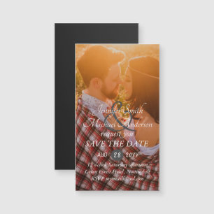MAGNETIC PHOTO Save the Date Wedding Invite RSVP