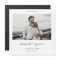 Magnetic Photo Save the Dates with Blue Typography