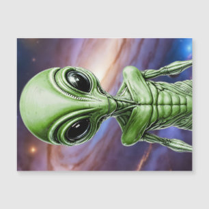 Magnetic postcard. Alien