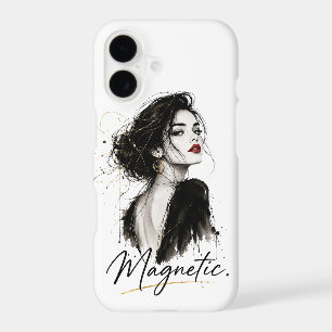 Magnetic. Protective Phone Case   Minimalist Art 