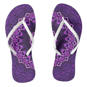 Magnetic purple mandala thongs
