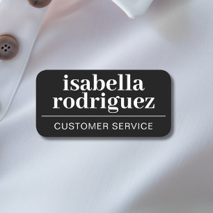 Magnetic Small Business Employee Job Title Name Tag