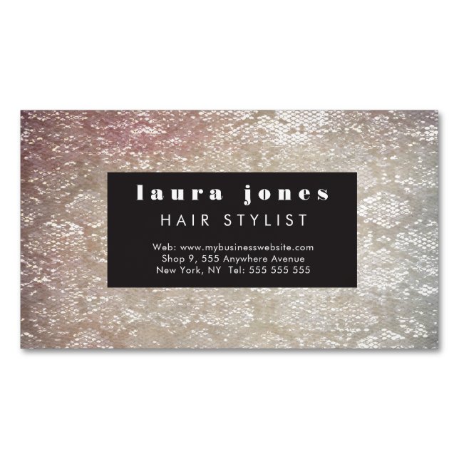 Magnetic Snakeskin Pattern Modern Business Card (Front)