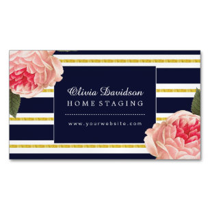 Magnetic Stylish Home Staging Business Cards