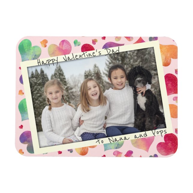 Magnetic Valentine's Day Grandparents Photo Card Magnet (Horizontal)