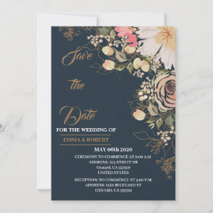 Magnetic Wedding Invitation Cards with