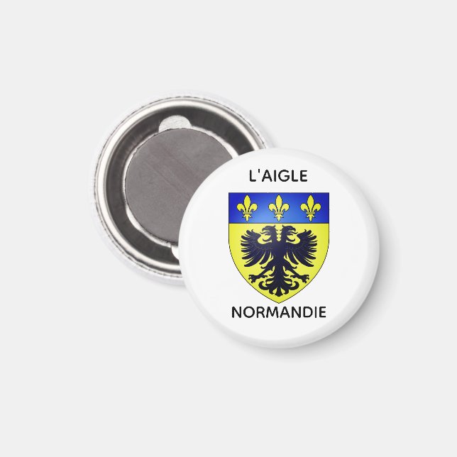 Magnets - Coat of Arms of L'Aigle - Normandy (Front/Back)