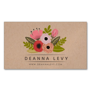 MAGNETS Floral Bouquet Business Promotional Card