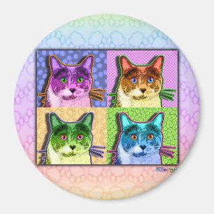Magnets - Pop Art Cat