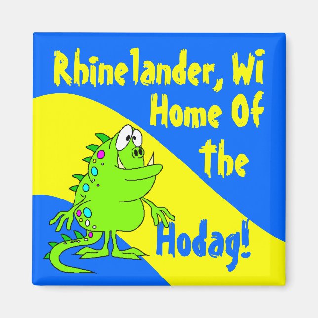 Magnets souvenir Rhinelander Hodag Hodags WI wisc (Front)