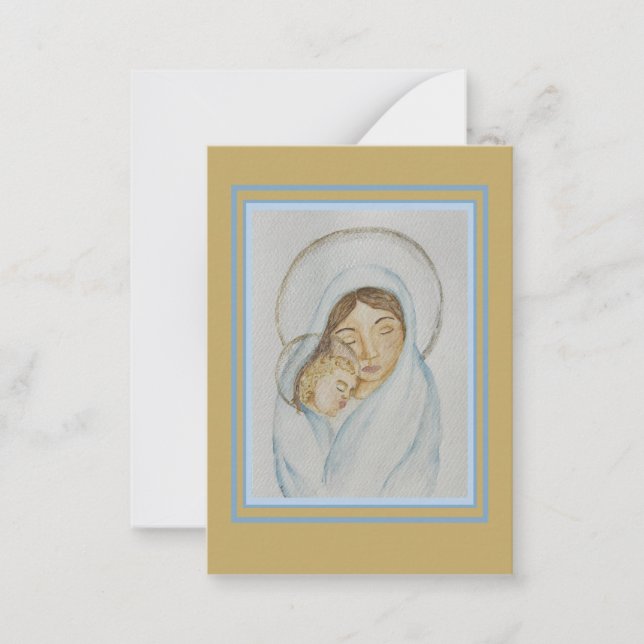 Magnificat Holy Card – Mary’s Mantle Collection  (Front)