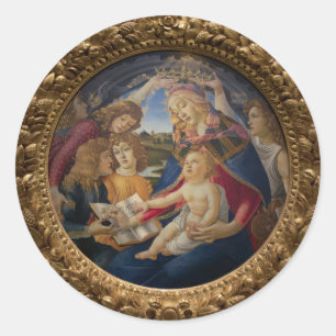 magnificat of the blessed virgin mary classic round sticker