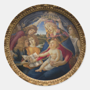 magnificat of the blessed virgin mary classic round sticker