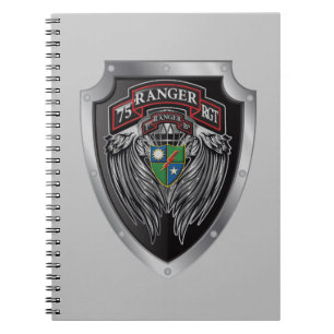Magnificent 1st Bat 75th Ranger Regimental Scroll Notebook