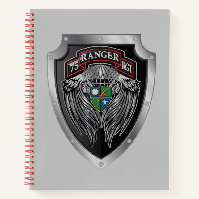 Magnificent 75th Ranger Regimental Scroll Notebook (Front)