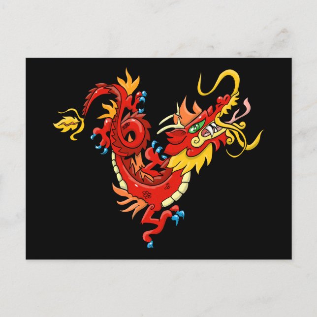 Magnificent Asian Dragon Postcard (Front)