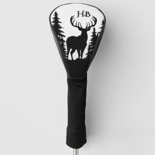 Magnificent Big Racked Buck Monogram Golf Head Cover