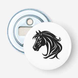 Magnificent Black Horse Head Bottle Opener