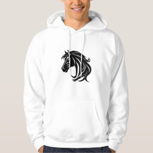 Magnificent Black Horse Head Hoodie