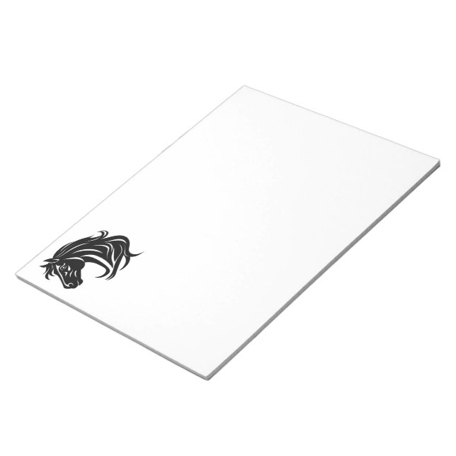 Magnificent Black Horse Head   Notepad (Angled)
