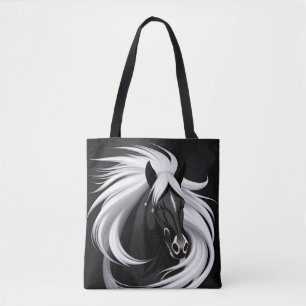 Magnificent Black Horse Tote Bag