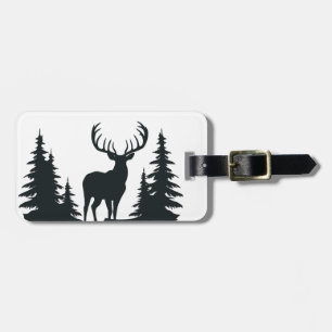 Magnificent Buck Among Pine Trees Luggage Tag