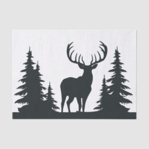 Magnificent Buck Among Pine Trees Tissue Paper