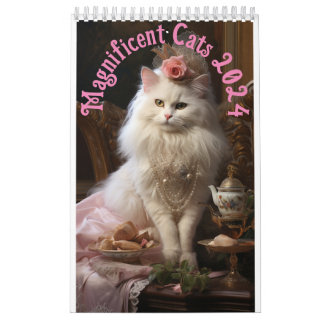 Magnificent Cats Wall Calendar 2024