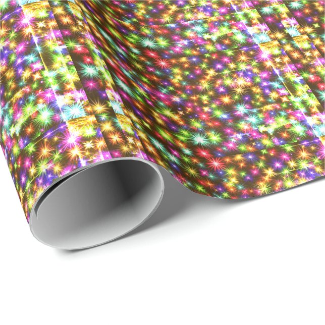 Magnificent Christmas Colourful Sparkly SParks Wra Wrapping Paper (Roll Corner)
