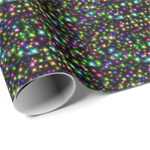 Magnificent Christmas Colourful Sparkly SParks Wrapping Paper