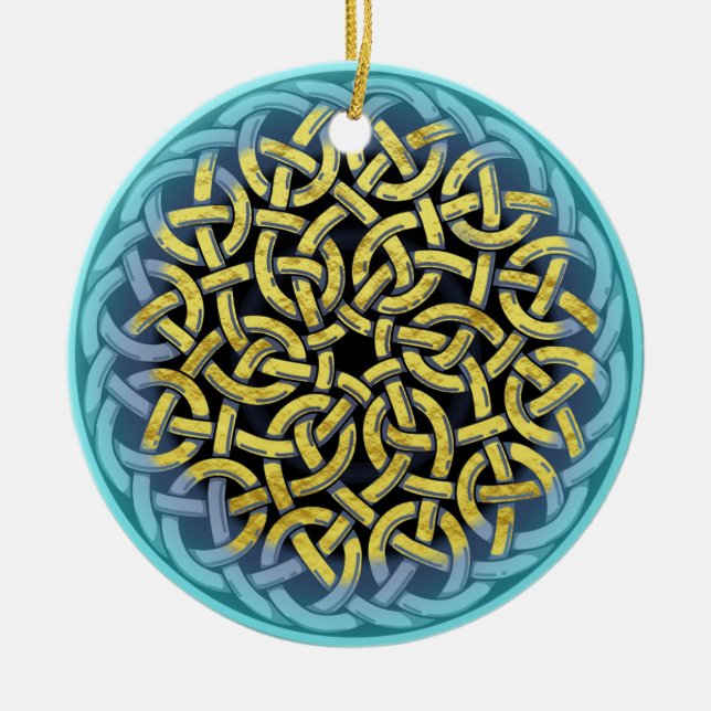 Magnificent Elegant Victorian Art Nouveau Pattern Ceramic Ornament (Front)